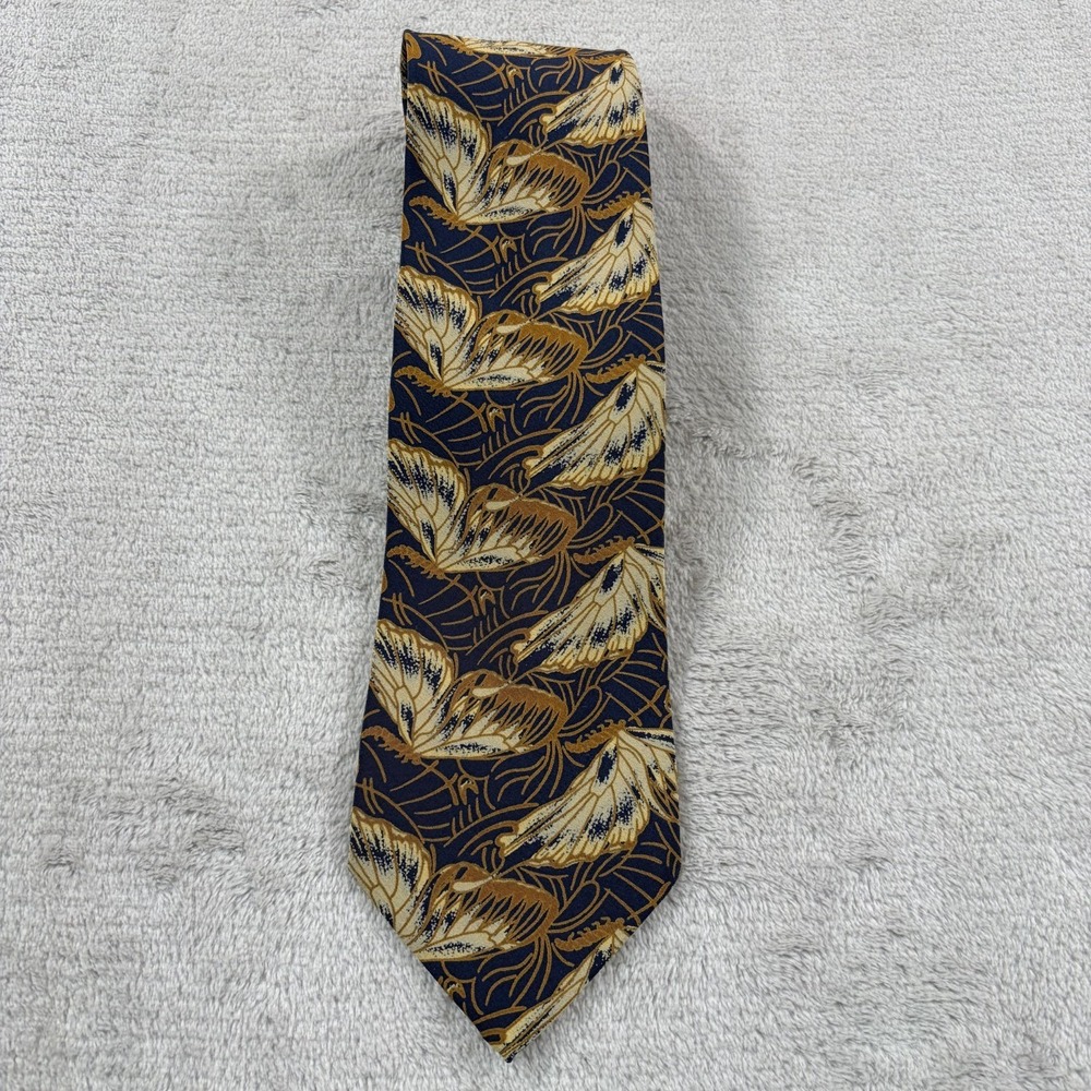 Vintage Giorgio Armani‎ Cravatte Butterflies AOP Silk Tie Made in Italy Designer